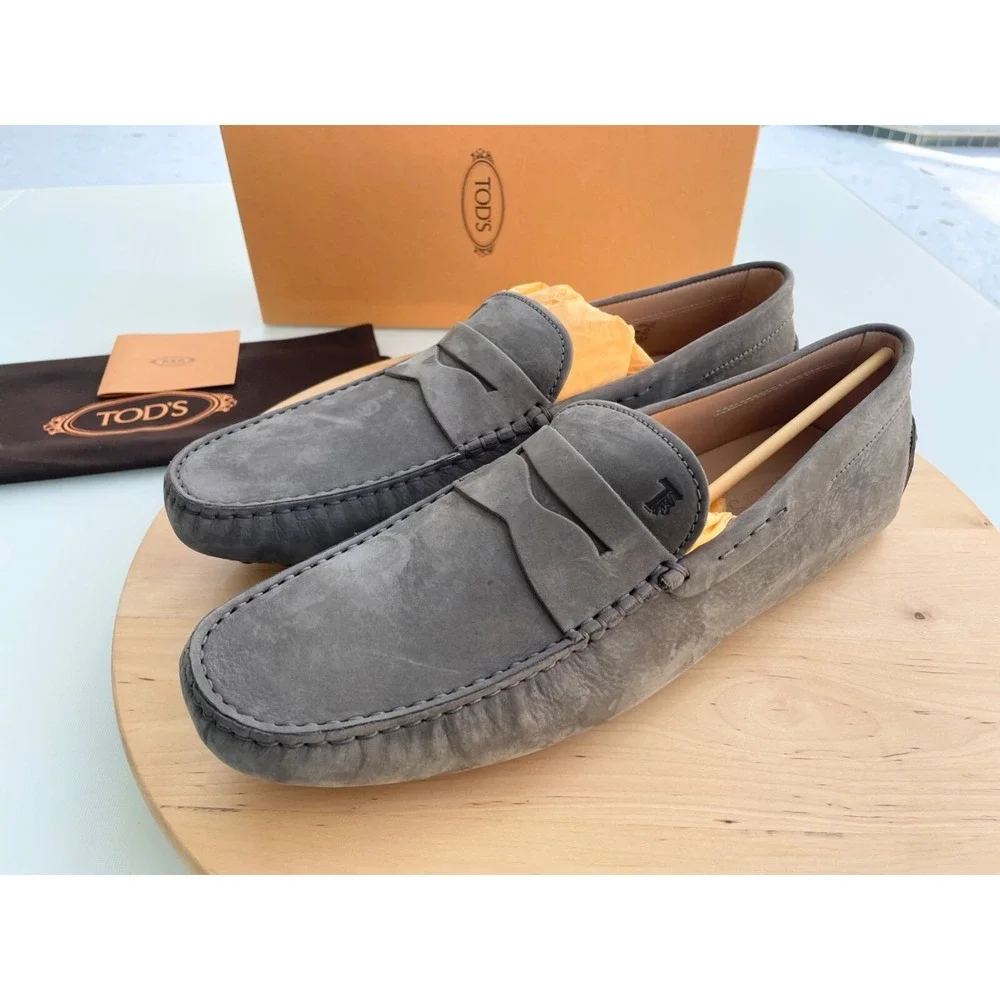 Tod's Men's NEW Mocassino City Gommino XXM0LR0001RE0B408 Suede Loafer Shoe 6.5